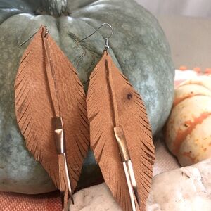 Leather Porcupine Earrings. Unique Holiday Gift